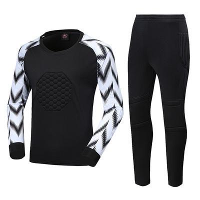 Goalkeeper Jersey, Chest Pads, Elbow Pads, Children's Goalkeeper Jersey, Middle School Students Long-sleeved Training Jersey, Competition Jersey