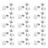 304 Stainless Steel Stud Earring Findings, with Loop and Flat Plate, Flat Round, Stainless Steel Color, 8x1mm, Hole: 1.5mm, Pin: 0.8mm, 50pcs/box