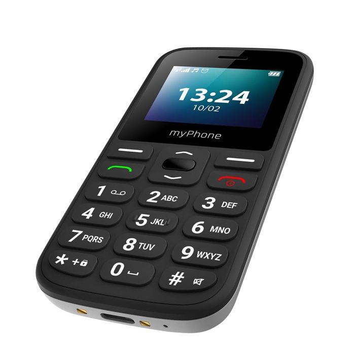 Mobilní telefon s tlačítky 4G Dual SIM SOS tlačítko baterie 800 mAh myPhone Černý