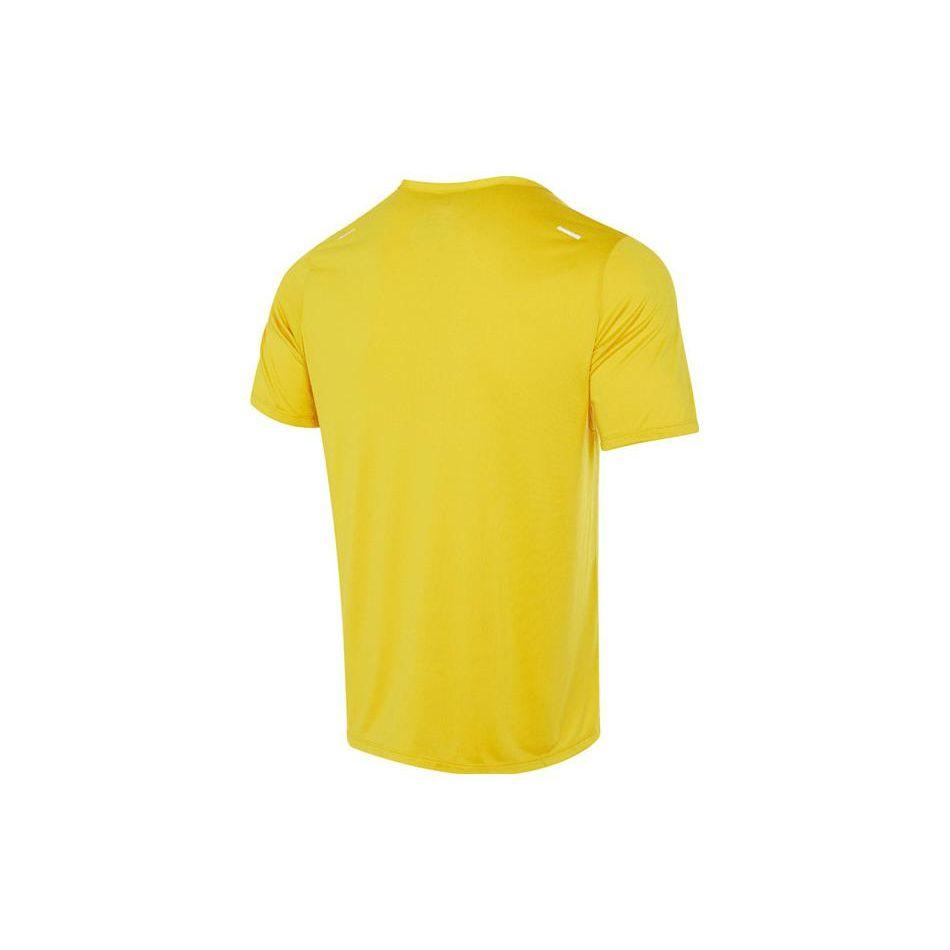 Nike Logo Print Training Fitness Crew Neck Short Sleeve T-Shirt Men Tops Yellow CZ9185-709