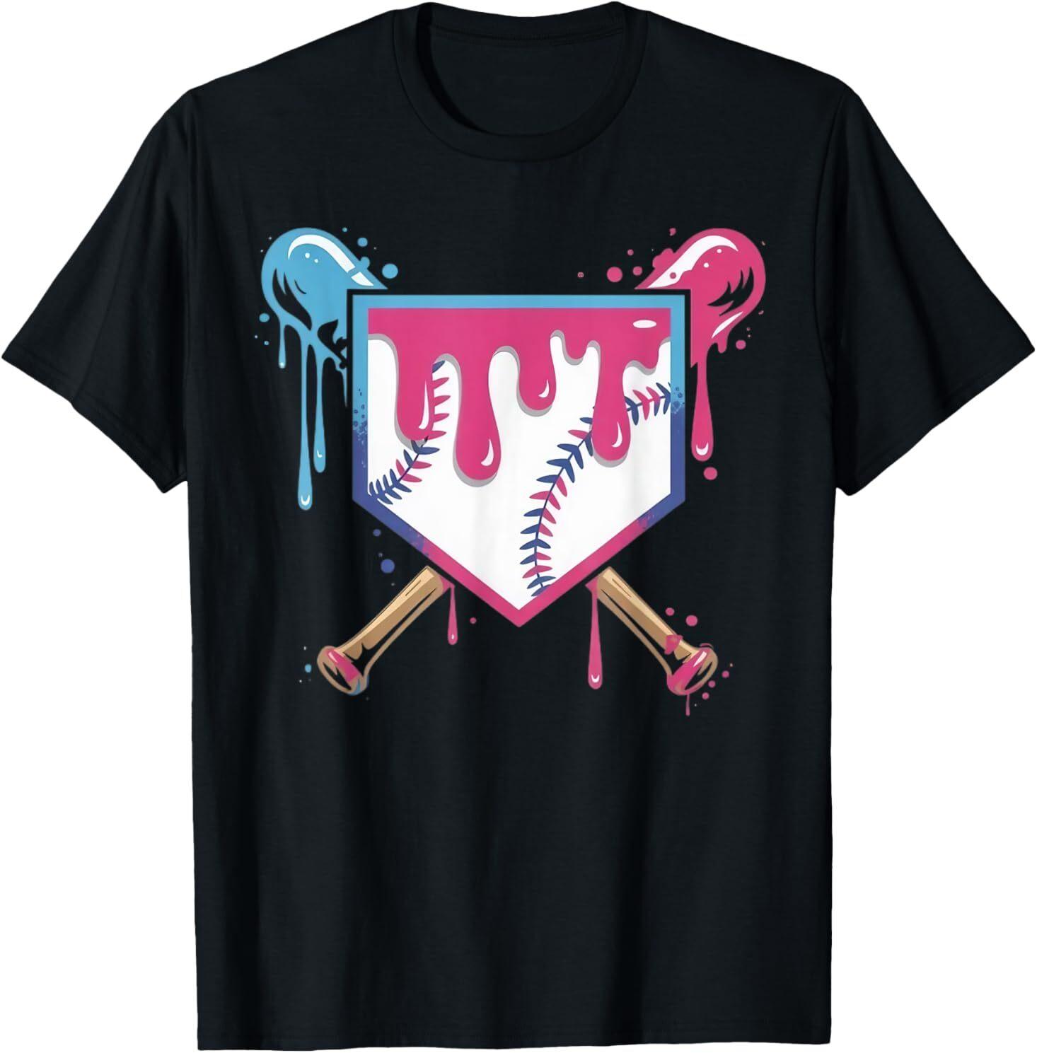 Baseball Drip Ice Cream Drip boys Baseball T-Shirt XXXL
