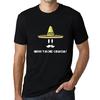 ULTRABASIC - Homme T-shirt Graphique Moustache Gracias Lettres Imprimes