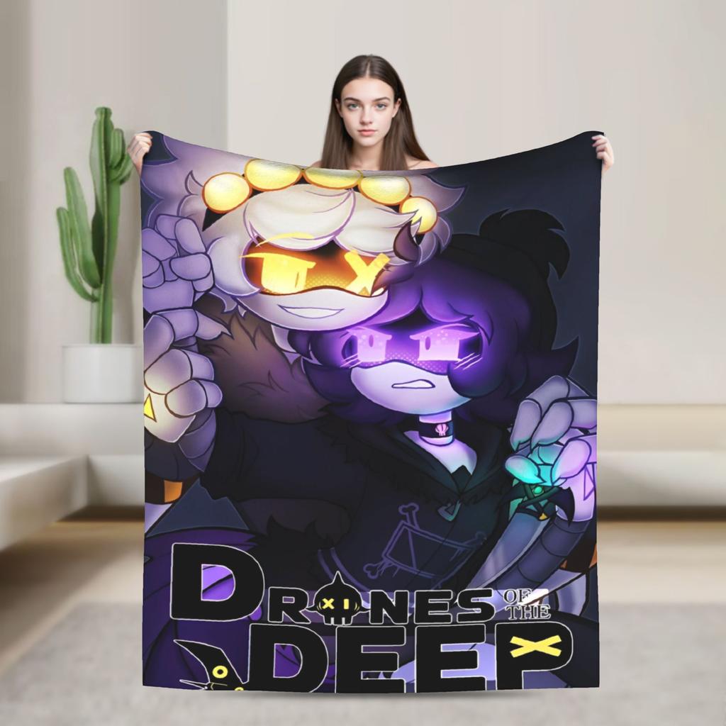 Murder Drones  Blanket Uzi Doorman Wool Funny Breathable Throw Blanket for Bedspread  Winter