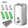500/800/1000ML Wall Mounted Stainless Steel Shower Gel Dispenser, Leak-proof Soap Shampoo Lotion Pump Container for Bathroom Toilet