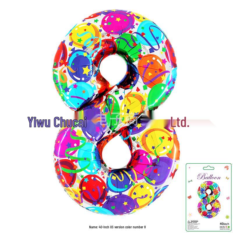 Décoration Bandeau Rayé à Carreaux Vache Dégradé 40" - Grand Chiffre pour Scène de Fête d'Anniversaire de Bébé