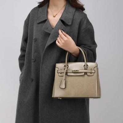 Borsa Tote con Chiusura Vintage Borsa a Spalla da Donna