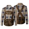 Men's 3D Print Loose Fit Long Sleeve Shirt with Lapel Collar Autumn Vintage Casual Shirt Suitable for Commuting Outdoor Festival Party Breathable Top