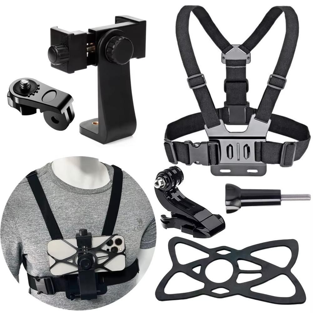 Gopro Chest Mount Harness For Hero 12 11 10 9 8 7, Xiaomi Yi 4k, Insta360 - Adjustable Strap For Sports & Outdoor Activities