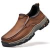 New Trend Men Genuine Leather Loafers Spring Autumn Hiking Shoes Stylish Outdoor Casual Shoes Cowhide Man Slip On Shoe Moccasins