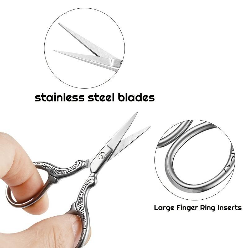 1pc Premium 3.58in Embroidery Scissors - Stainless Steel Stork Scissors for Crafting, Sewing, and Everyday Use