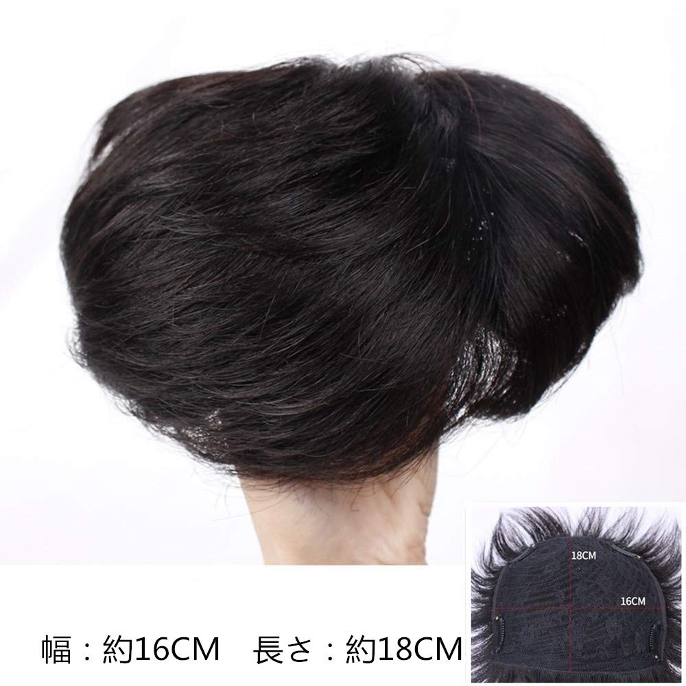 AISIHAIR Herren Kurzhaarteil mit Oberkopfbedeckung, Schwarz, Medizinische Qualität, für Männer