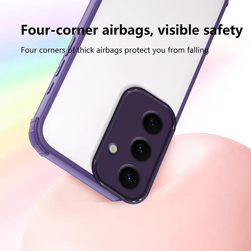 S24 Plus New Style Anti-slip Bumper Armor Phone Case For For Samsung Galaxy S25 Plus S24 Ultra Transparent Back Cover S25 FE
