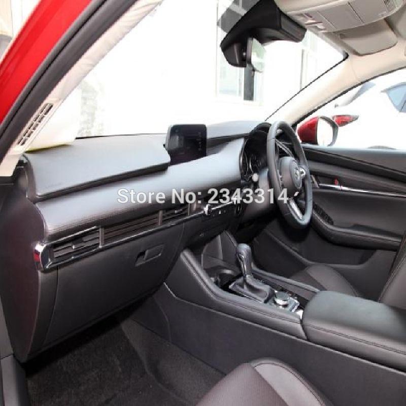 For Right Hand Drive Vehicle For Mazda 3 Car Armrest Window Switch Lift Cover Trims Auto Styling Accessories 7pcs