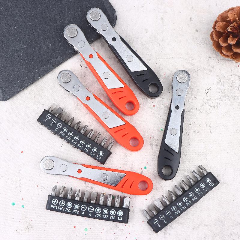 1Pcs Mini Socket Wrench Ratchet Fast Ratchet Wrench Multi-Functional Ratchet Screwdriver Diy Repair Hand Tools
