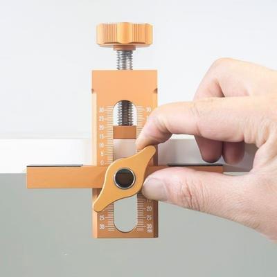 2 In 1 Cabinet Door Installation Positioner Hole Opening Tool Adjustable Aluminum Alloy Cabinet Portable Cabinet Mount Locator