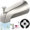 Concealed Bath Tub Faucet with Pull Down Diverting Spouts for Fast Water Switching & Slip Fitting for Pipe Connection