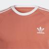 Adidas Originals Trefoil 3-Stripes Tee Logo Striped Crew Neck Short Sleeve T-Shirt Men Tops Brown HK7276