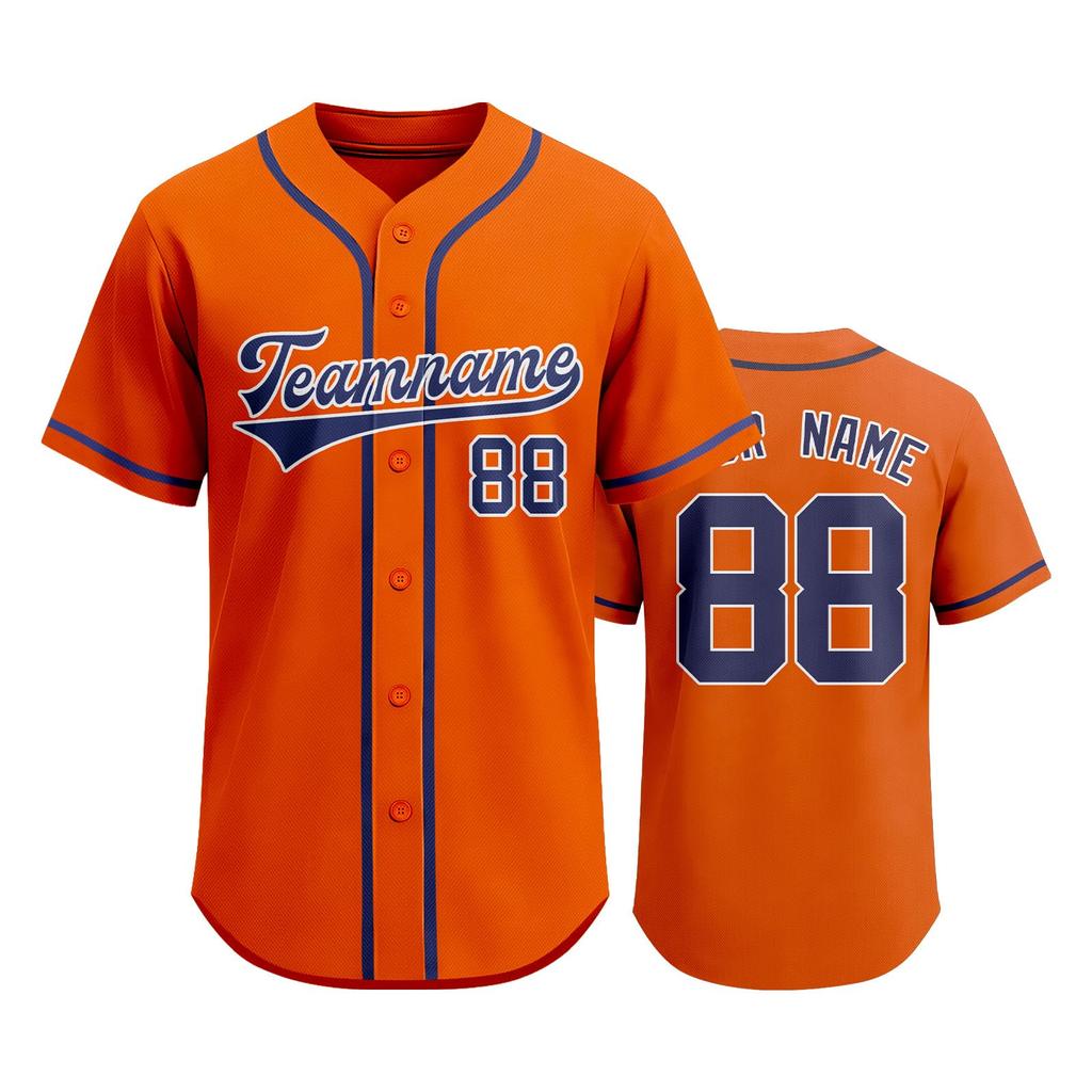 Camiseta de Béisbol Personalizable para Hombres y Mujeres Botones Delanteros Manga Corta Camiseta Deportiva Nombre del Equipo y Número Impresos Disponibles