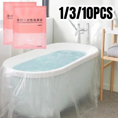Disposable Bathtub Cover Portable Oversized Bathtub Liner Anti-Dirt Protective Film for Salon Home Travel Hotel Bathroom Hygiene Cleaning Accessory