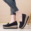2025 New Women's Thick-soled Platform Women Shoes Flats Sneakers Suede Leather Casual Slip On Flats Heels Creepers Moccasins