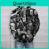 Vibrant 3d Digital Printed Skull Pullover For Unisex With Kangaroo Pocket