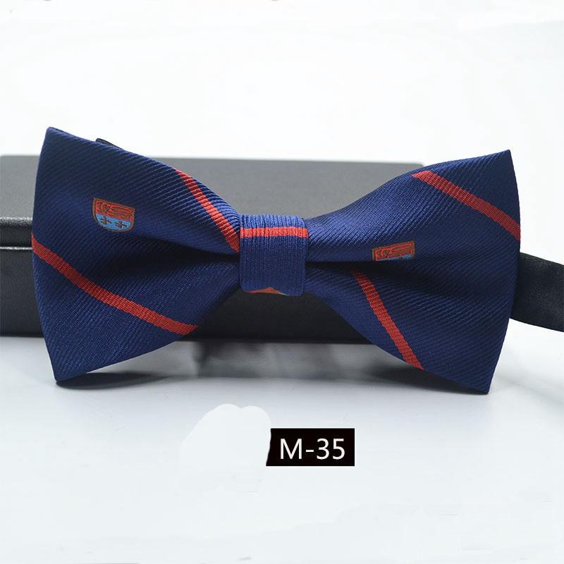 

Полосатый формальный атласный галстук-бабочка, свадебные классические регулируемые галстуки, модные мужские галстуки 6*11cm темно-синий