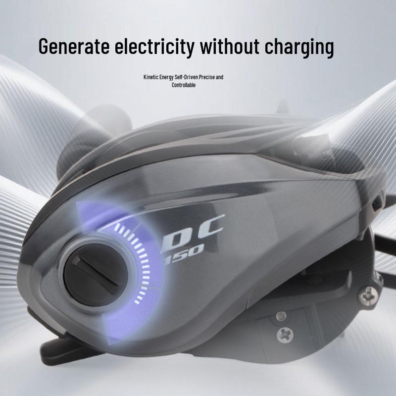 De Qu Fun DC Anti-Backlash Smart Brake Baitcasting Reel - Long Cast, Noise-Reducing, Electronic Fishing Reel