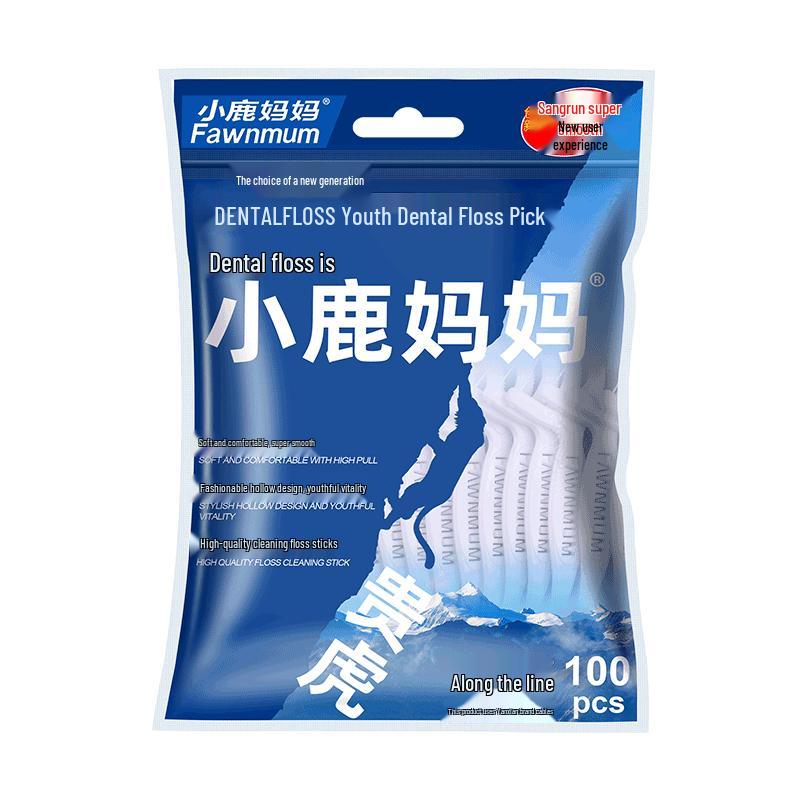 Little Deer Mom Ultra-Smooth Dental Floss Picks, 500 Count