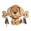 Portachiavi in Legno da Parete, Gancio per Ingresso a Forma di Cane che Tiene un Osso per Casa, Cucina, Corridoio, Organizer Rustico per Chiavi, Guinzaglio per Cani