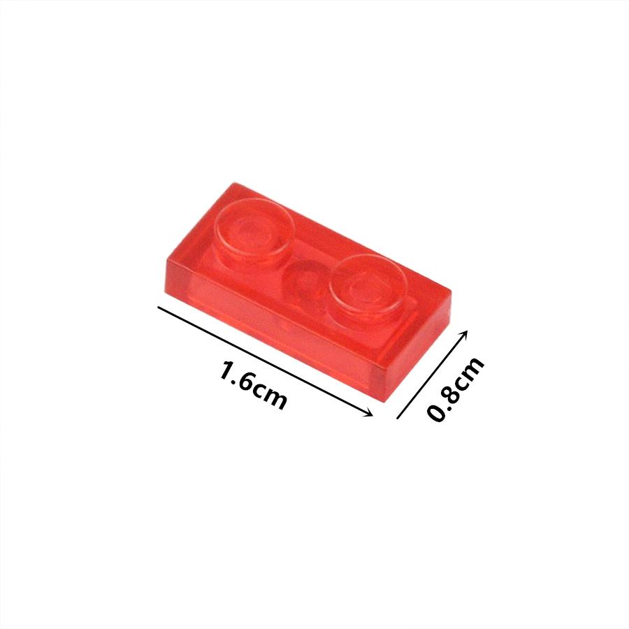 145Pcs DIY Thin Building Blocks Transparent Bricks 1x2 Dots Educational Creative Size Figures Kid Toys Compatible With 3023