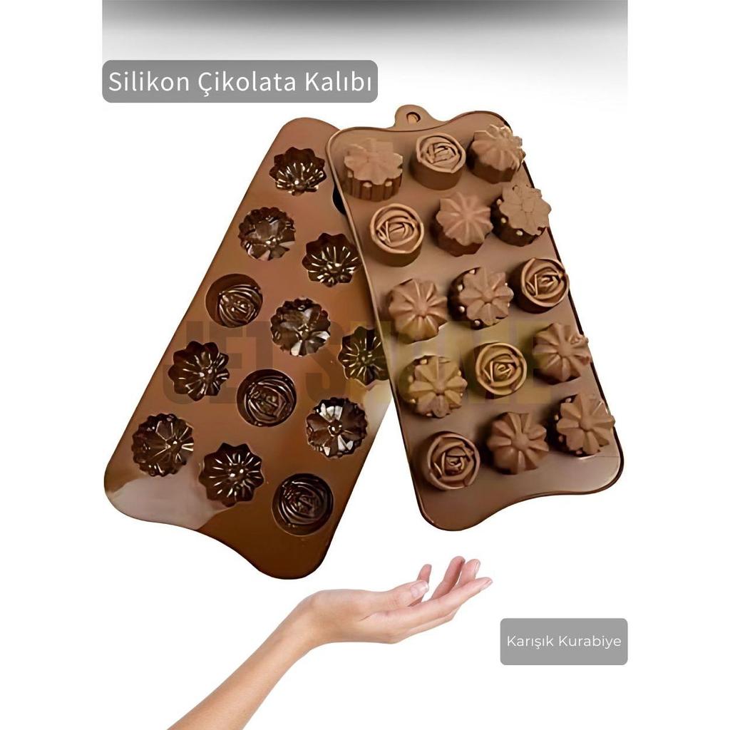 Mixed Cookie Pattern Chocolate Mold BPA FREE Ice Mold Silicone Dessert Mold Non-Stick Mold