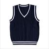 In-Stock Children's Preppy Style Knitted Wool School Uniform Vest - Sleeveless Sweater for Boys and Girls
