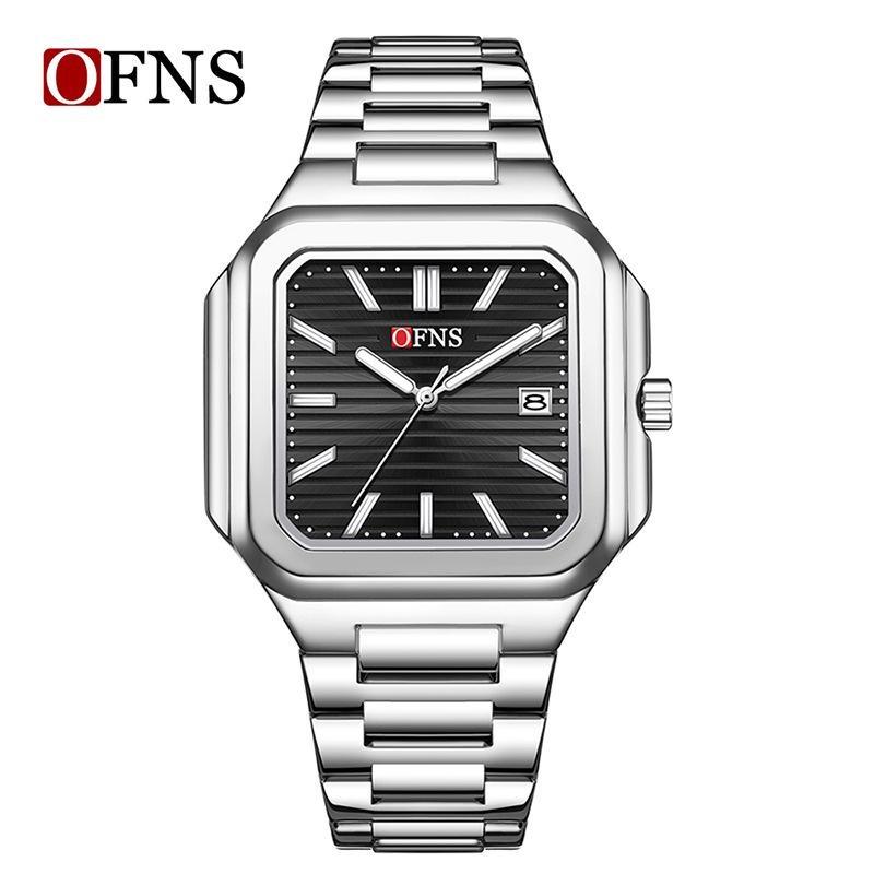 Luxury Square Fashion Man Wristwatch Waterproof Luminous Date Quartz Men's Watches Stainless Steel Men Watch Reloj