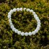 14cm White Itoigawa Natural Jadeite Japanese National Jomon Power Stone Jadeite Workshop Special Paulownia Wood Quality Guarantee ABR0893 (6mm Beads,