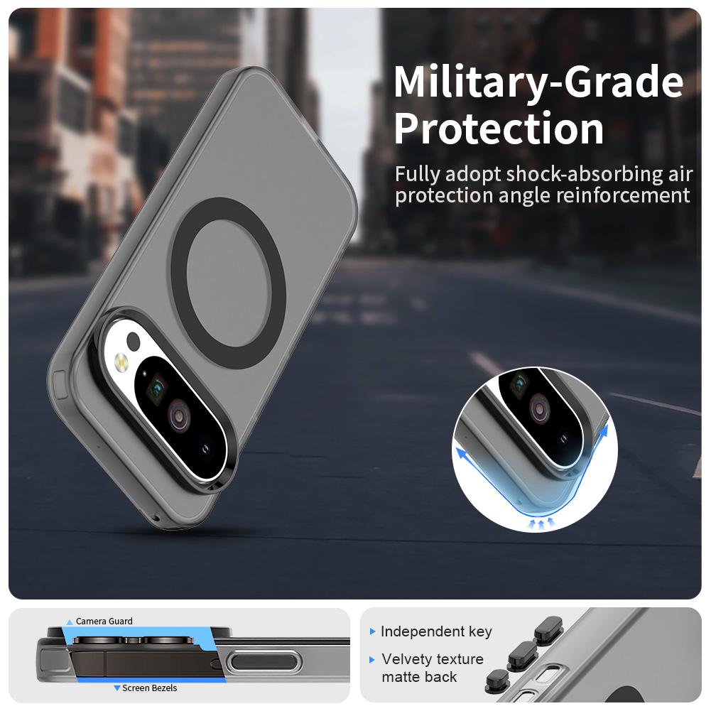 Magnetic Case For Google Pixel 10 Pro XL Cover Wireless Charging Candy Colors Transparent Shell Coque