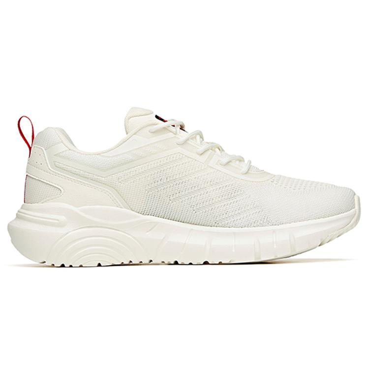 New Anta Running Collection Cushioning Anti Slip Wear Resistant Breathability Low Top Running Shoes Men's White Red 912125512-1