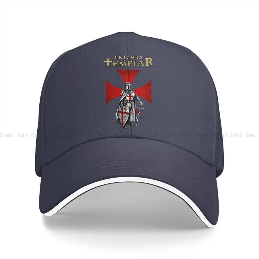 Crusader Knights Templar With Christian Red Cross Baseball Caps Peaked Cap Knights Templar Sun Shade Hats for Unisex Women