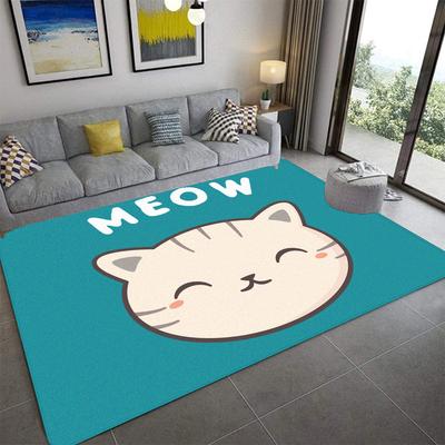 C-Cute Cat Printed Carpet Fashion Yoga Mat Non-Slip Carpet Bedroom Decoration Outdoor Carpet Bedroom Birthday Gift