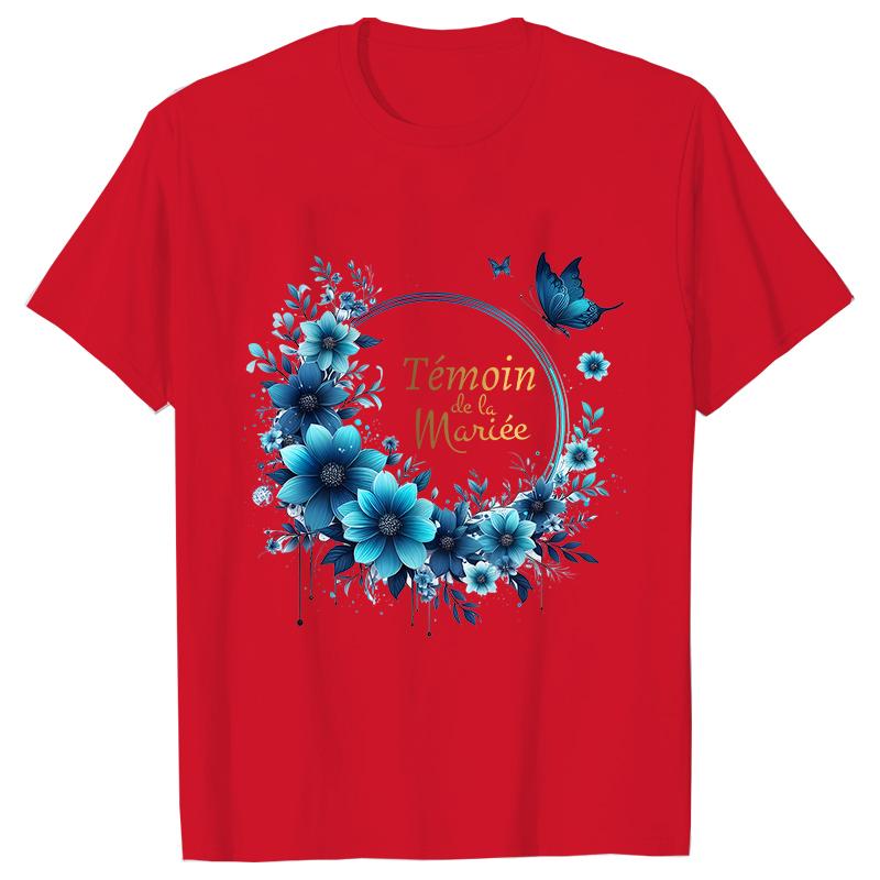 Team Bride Top Future Bride Tshirt Bridal Shower Wedding Bachelorette Party EVJF Flower Wreath Tees for Women Single Farewell