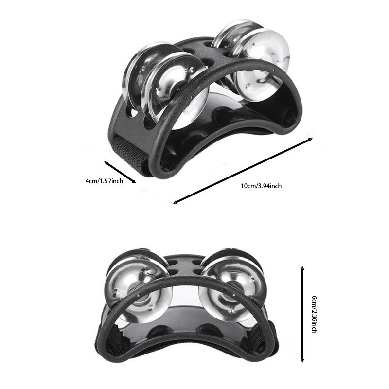 1PC Foot Tambourine Percussion Musical Instrument Bell Hand Shaking Drum High Quality Drum Accompaniment Instrument Foot Bell