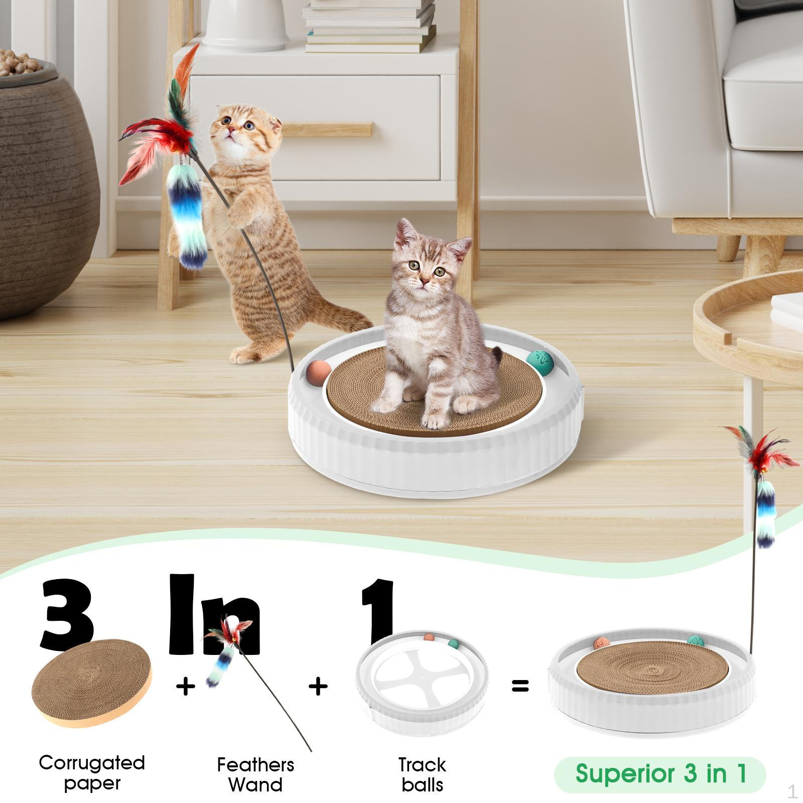 

Cat Scratch Toy, Cardboard, , Pad for Puppy Kitten Play And Rest, білий
