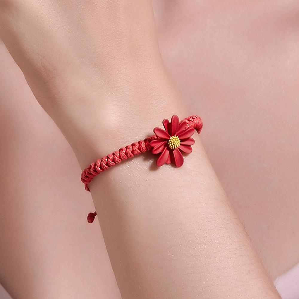 Women Bracelet Summer Daisy Hand-woven Hand Rope Hand Ornament