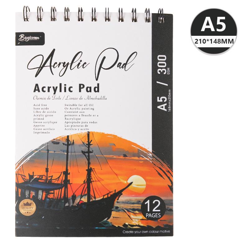Boyixuan A4/A5 Thick Sketchbook for Art Students - Watercolor & Marker Drawing Book