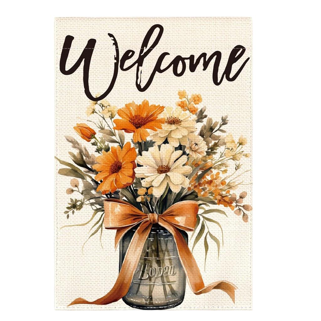 Autumn Harvest Garden Flag Double Sided Printed 45x30cm Thanksgiving Fall Seasonal Outdoor Yard Decoration Flag