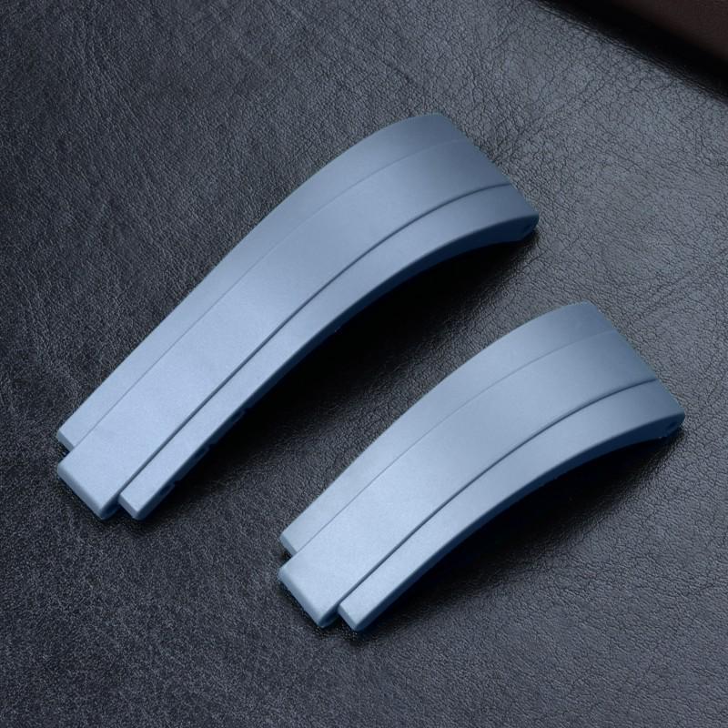 Rolex Silikon Uhrenarmband mit Ratschen-Mikroverstellschließe, 20mm Konvexer Stil