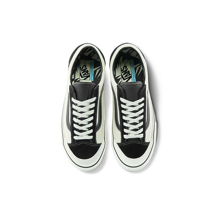 Vans Stile 36 Logo Intersuola Stampa Completa Retro Casual Sport Tela Scarpe da Skate Basse Sneaker Unisex Bianco Sporco Nero VN0A3ZCJ9IG