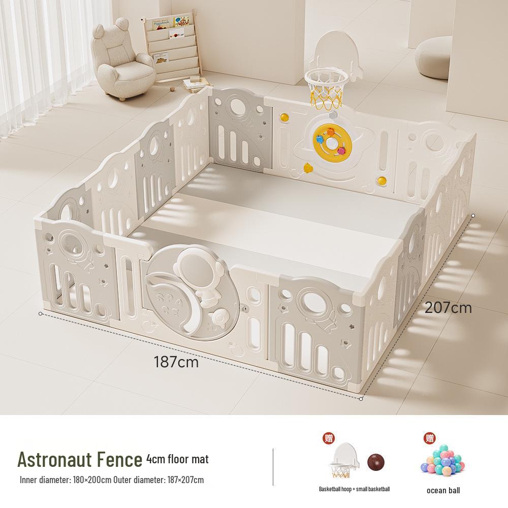 Baby Playpen and Crawling Mat: Indoor Infant Safety Fence for Living Room Floor.