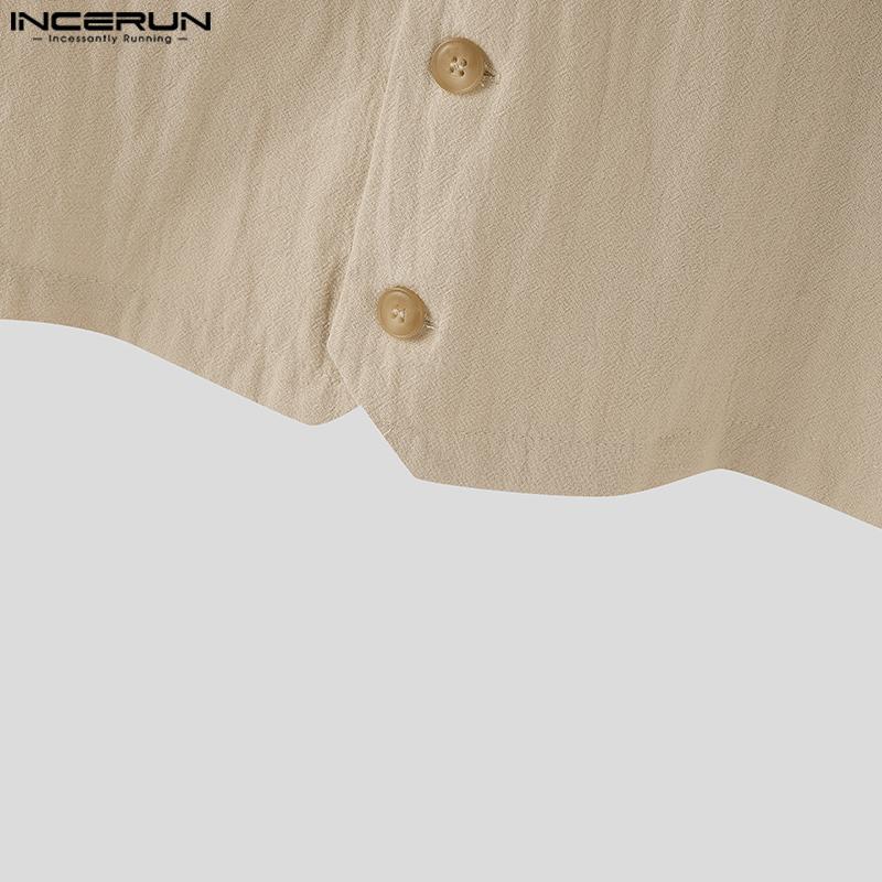 INCERUN Two Pieces Vintage Men Sleeveless Tops Long Pants Sets Outfits