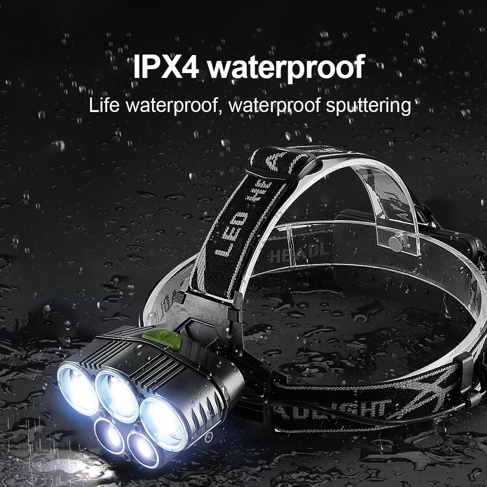 Headlamp LED High 20000LM Spotlight Climbing Head light Night Fishing Head Lantern 18650 Headlight USB Head Lamp