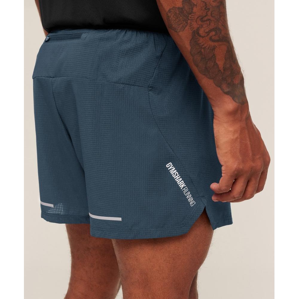 Gymshark Running 5  Shorts Gs Stealth Blue A3b9q Ud6s